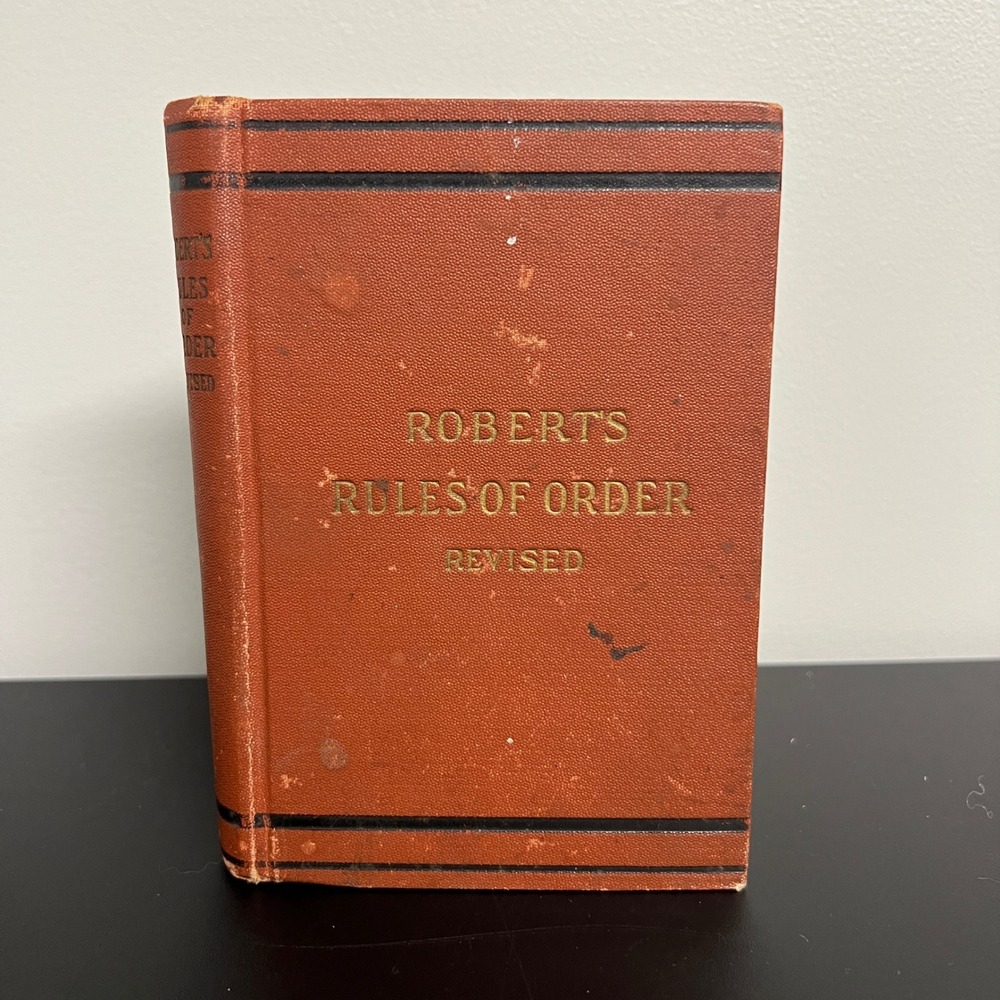 Robert's Rules of Order Revised 1921 General Henry M Robert Hardcover Vintage
